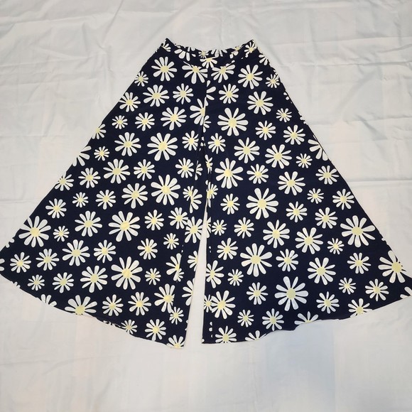 Wide leg flowers pants size S - Picture 2 of 6
